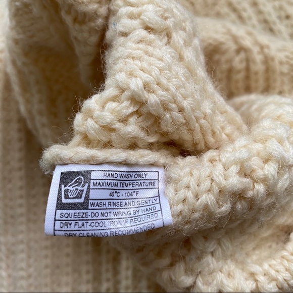 Vintage Ireland Made Chunky Knit Wool Sweater - Picture 13 of 13
